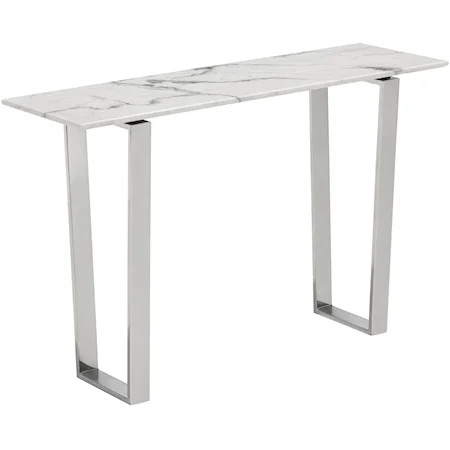 Faux Marble Console Table