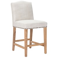 Upholstered Counter Chair With Nailhead Trim