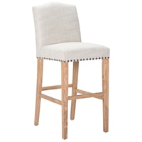 Upholstered Bar Chair With Nailhead Trim