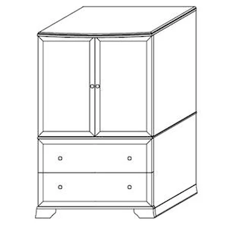 Armoire with 2 Doors and 2 Drawers