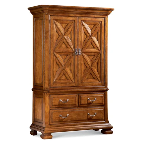 Wardrobe with Two Doors and Three Shelves