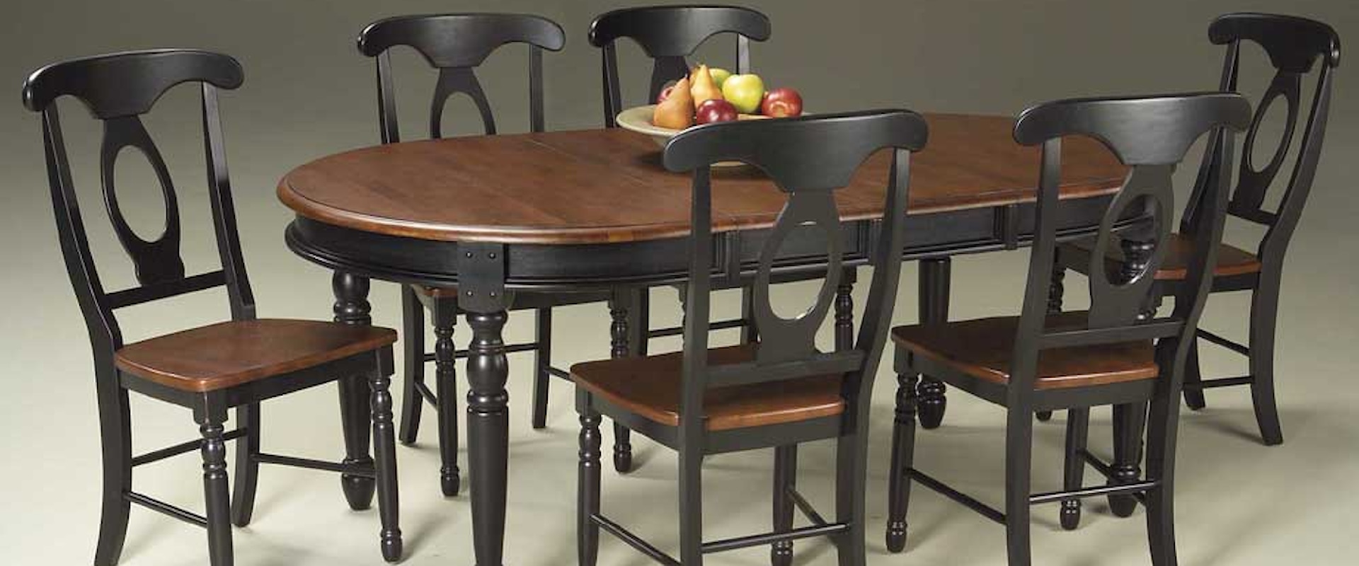 7 Piece Oval Leg Table with Chairs