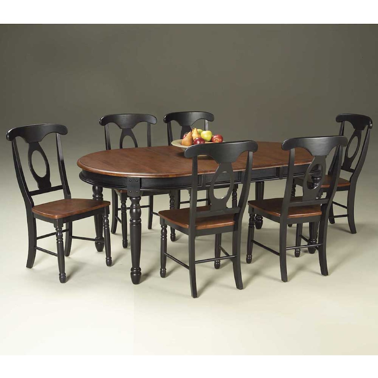 A-A British Isles Oval Leg Table with Chairs