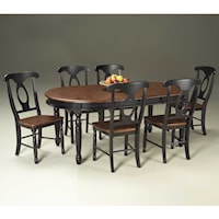 7 Piece Oval Leg Table with Chairs