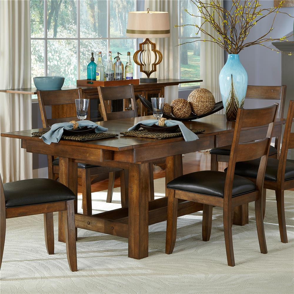 A-America Mariposa MRPRW6081 Trestle Table with 3 Butterfly