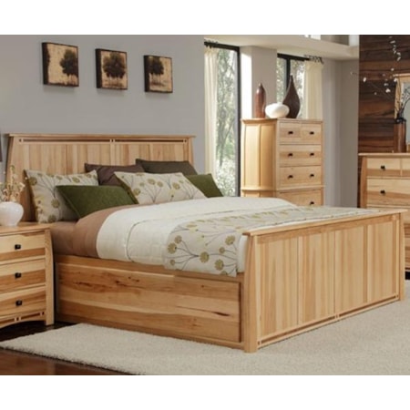 Queen Panel Bed with Storage