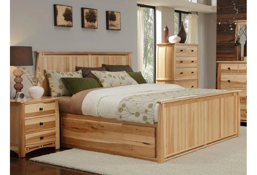 Adamstown King Panel Bed with Storage by AAmerica at Conlin's Furniture