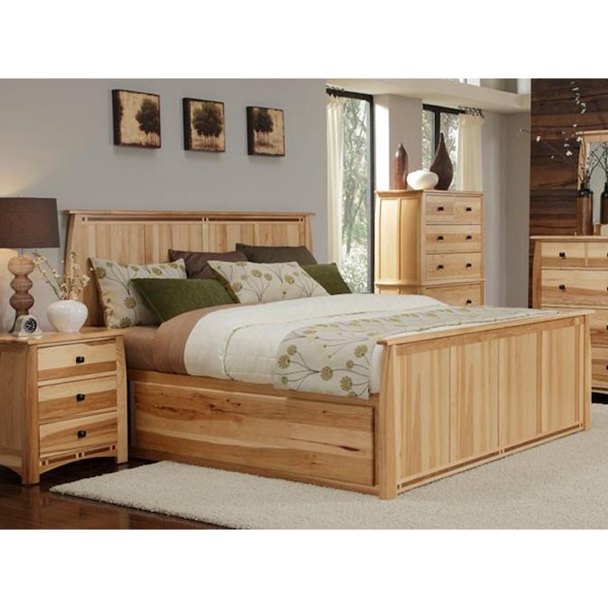 A-A Adamstown King Panel Bed with Storage