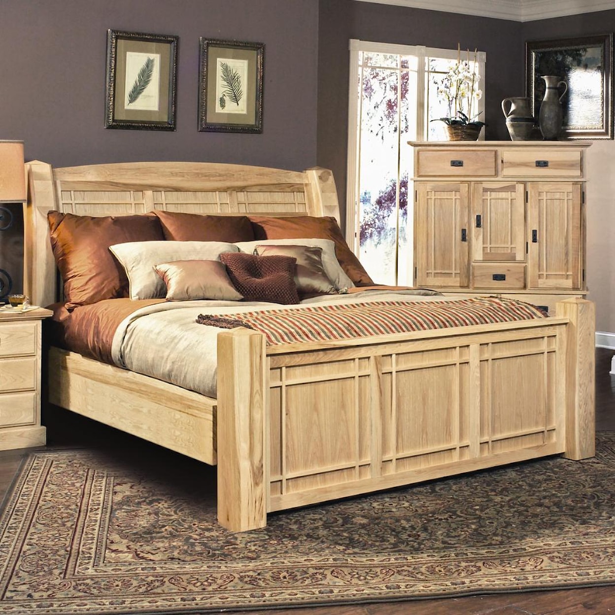 AAmerica Amish Highlands Queen Arch Panel Bed