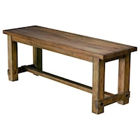 Solid Wood Dining Bench with Trestle Styling