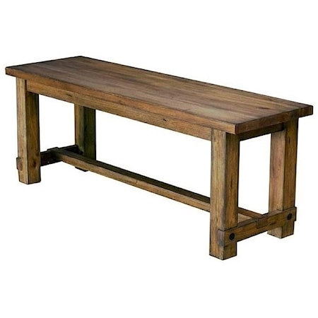 Solid Wood Dining Bench with Trestle Styling
