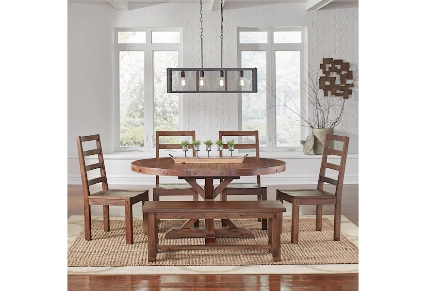 Anacortes 6 Piece Dining Set by AAmerica at Rune's Furniture