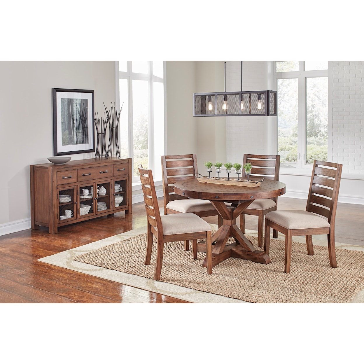 AAmerica Anacortes Pedestal Dining Table