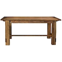 Rectangle Trestle Dining Table with Leaf