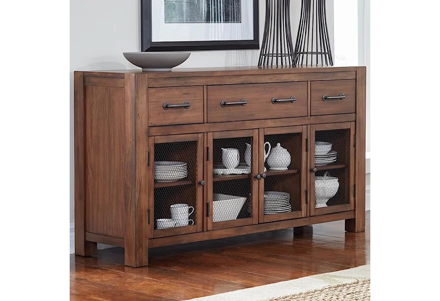 Anacortes Four Door Server by AAmerica at Home Furnishings Direct