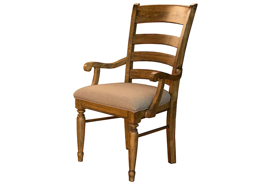 Bennett Ladderback Arm Chair by A-A at Walker's Furniture