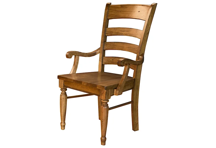 Bennett Ladderback Arm Chair by A-A at Walker's Furniture