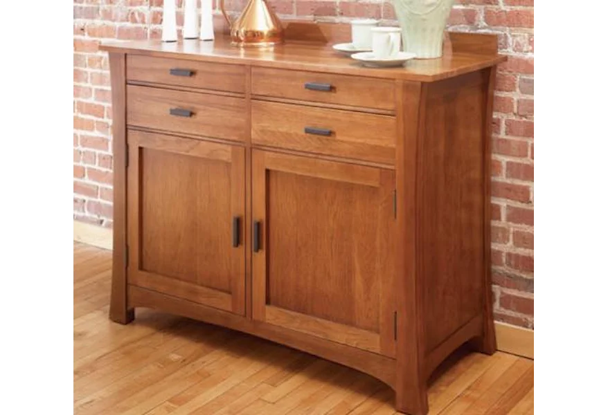 Cattail Bungalow 4 Drawer 2 Door Sideboard by AAmerica at Mueller Furniture