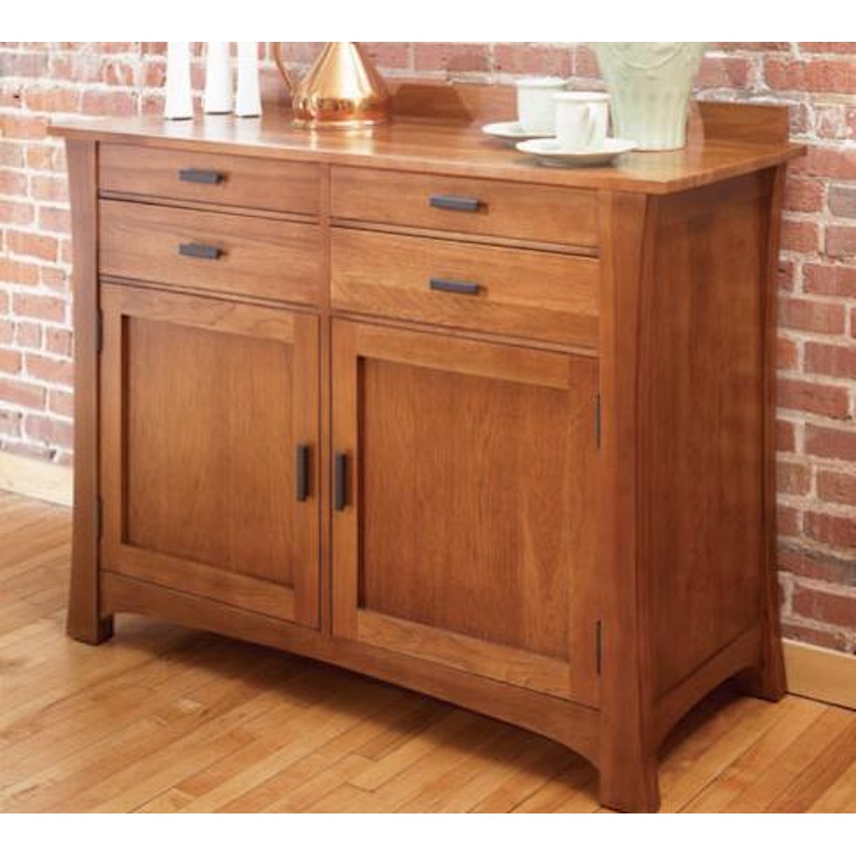 A-A Cattail Bungalow 4 Drawer 2 Door Sideboard