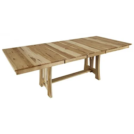 42" x 60" Trestle Table w/ 2-18" Leaves