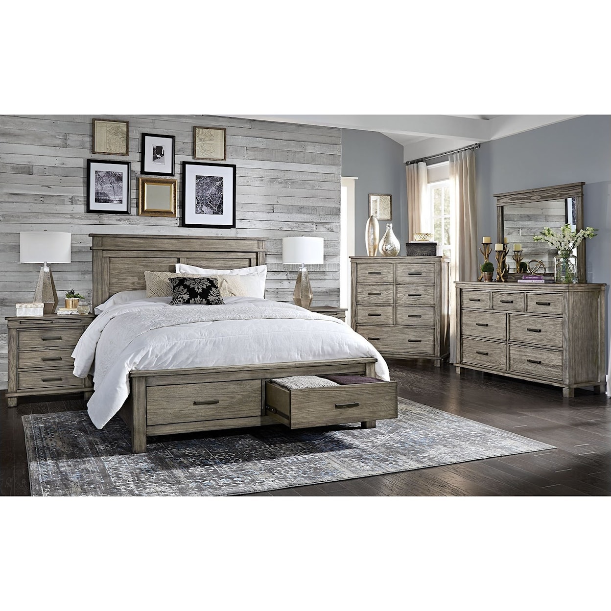 A-A Glacier Point Queen Storage Bedroom Group