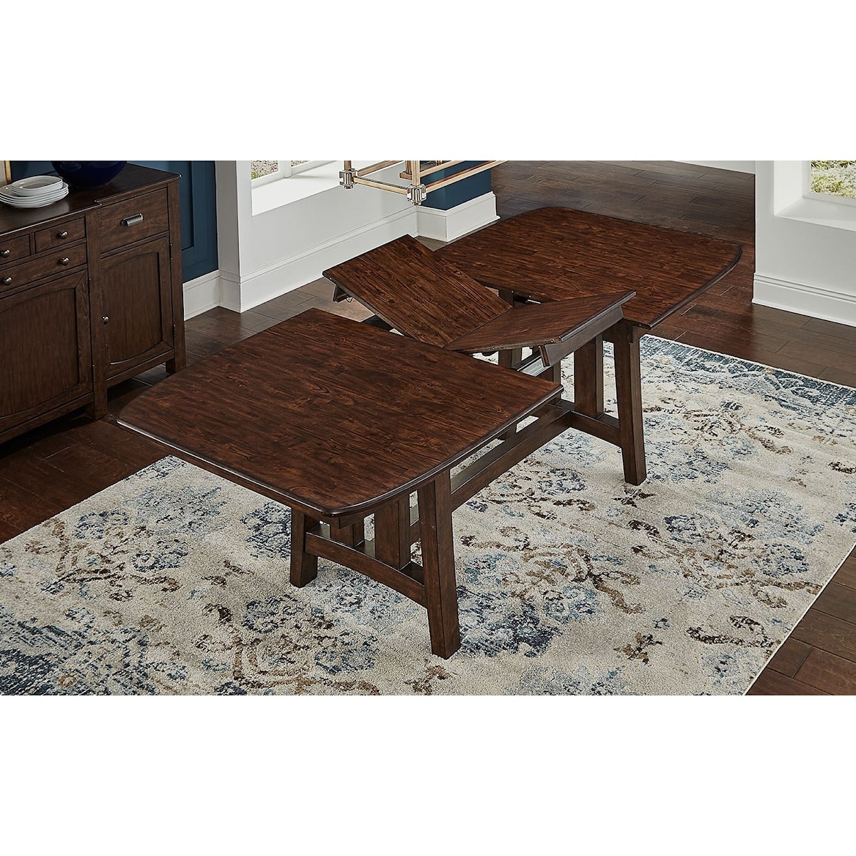 A-A Henderson 7-Piece Trestle Table and Chair Set