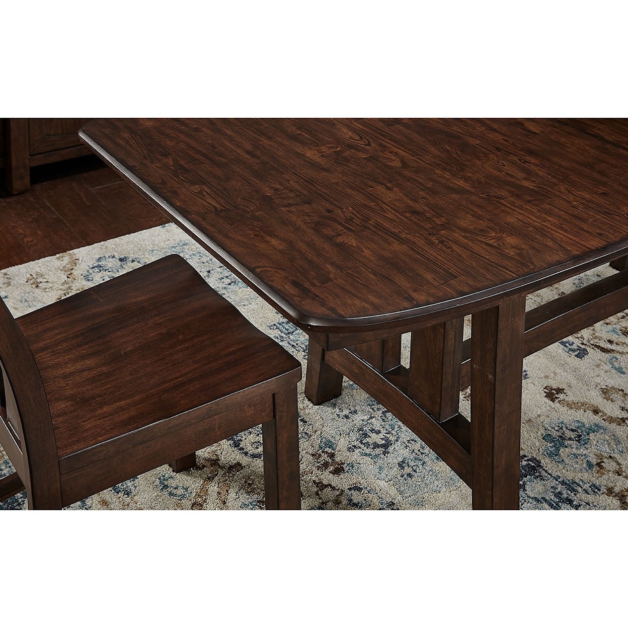 AAmerica Henderson Rectangular Butterfly Leaf Trestle Table