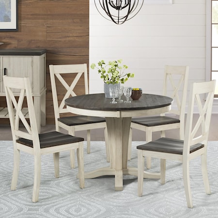 Transitional Table and Chair Set