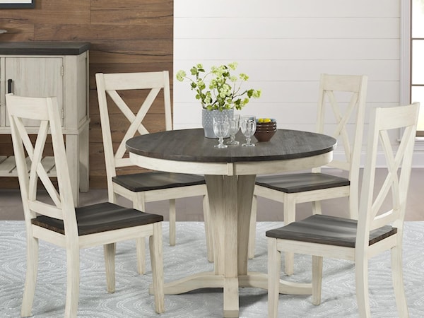 Transitional Table and Chair Set