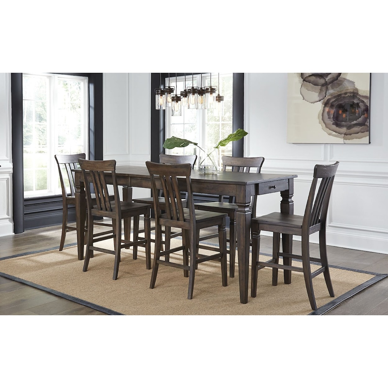 AAmerica Kingston Slatback Counter Height Stool