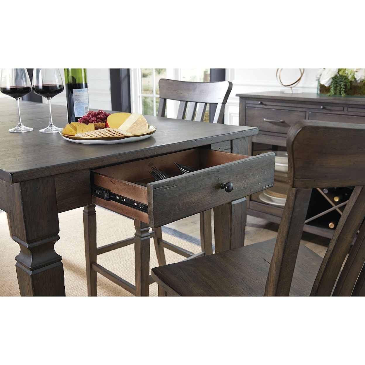 AAmerica Kingston 7-Piece Counter Height Table Set