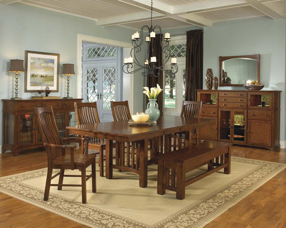 Mission style sales dining table