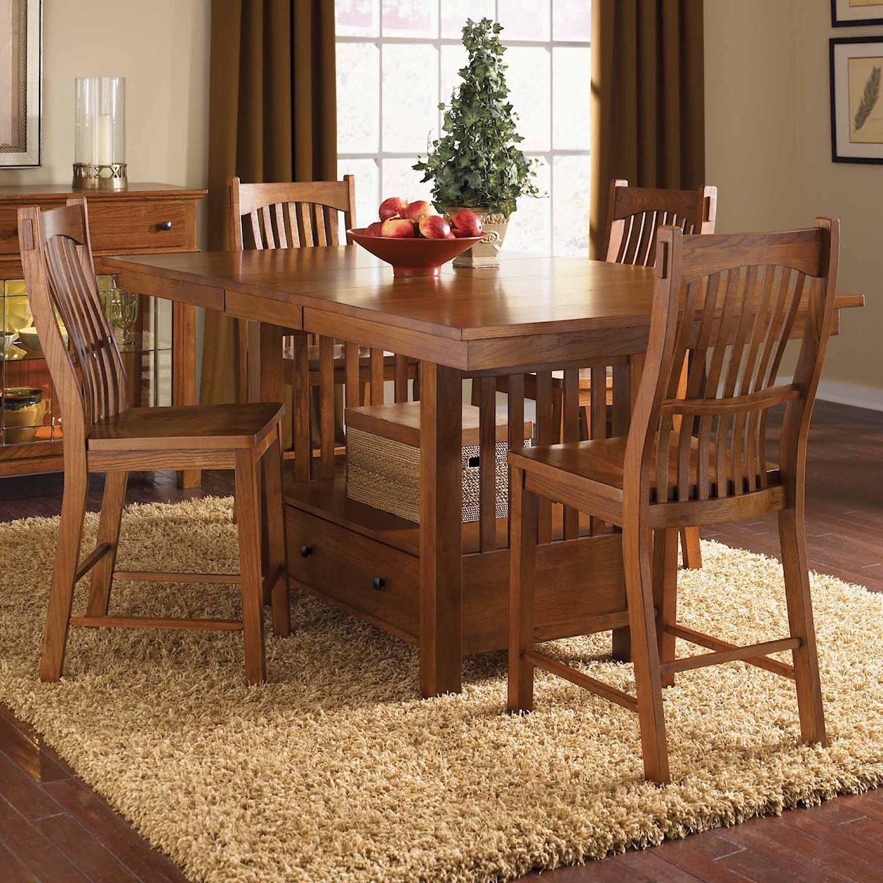 AAmerica Laurelhurst 5-Piece Rect. Gathering Height Table Set