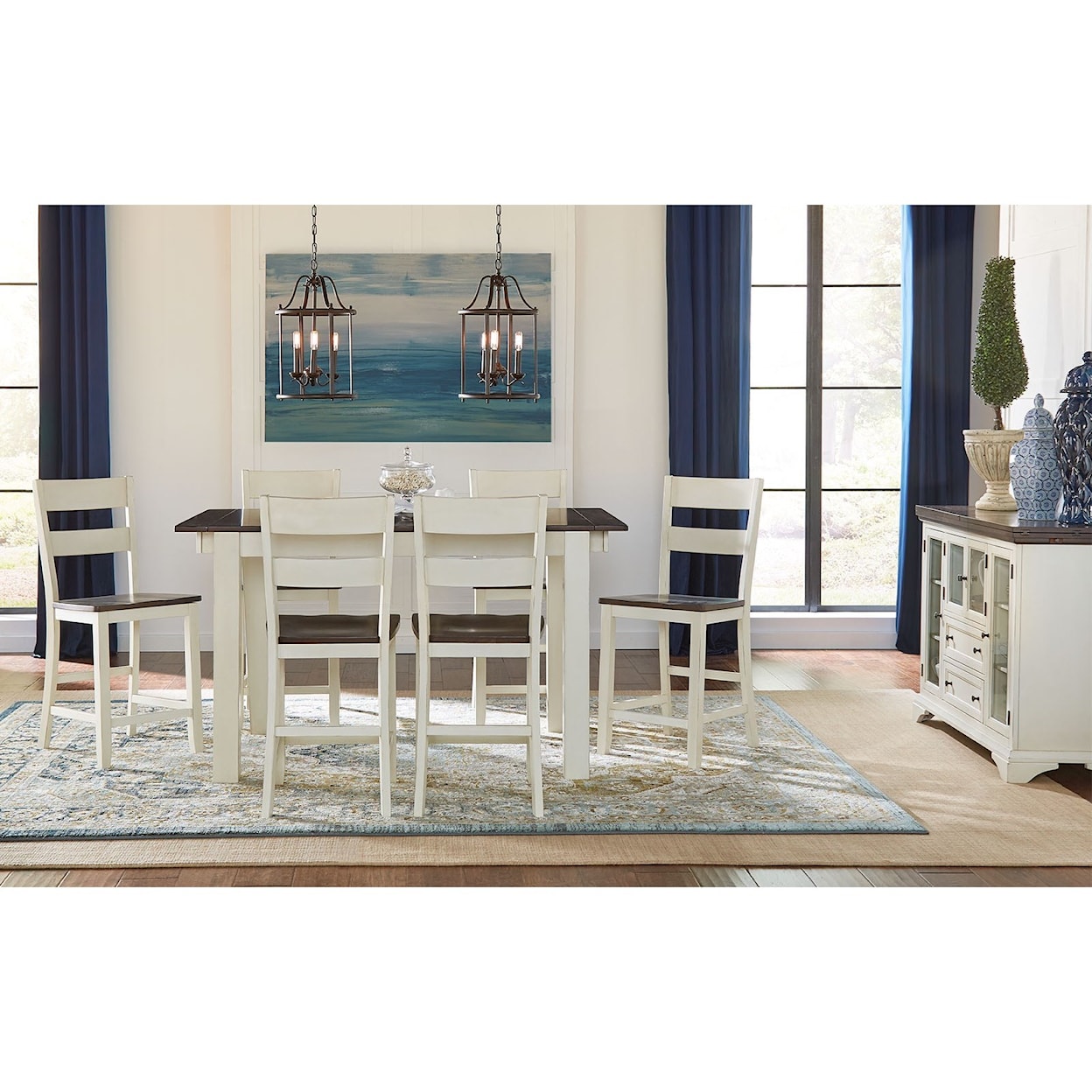 AAmerica Mariposa Counter Height Dining Room Group