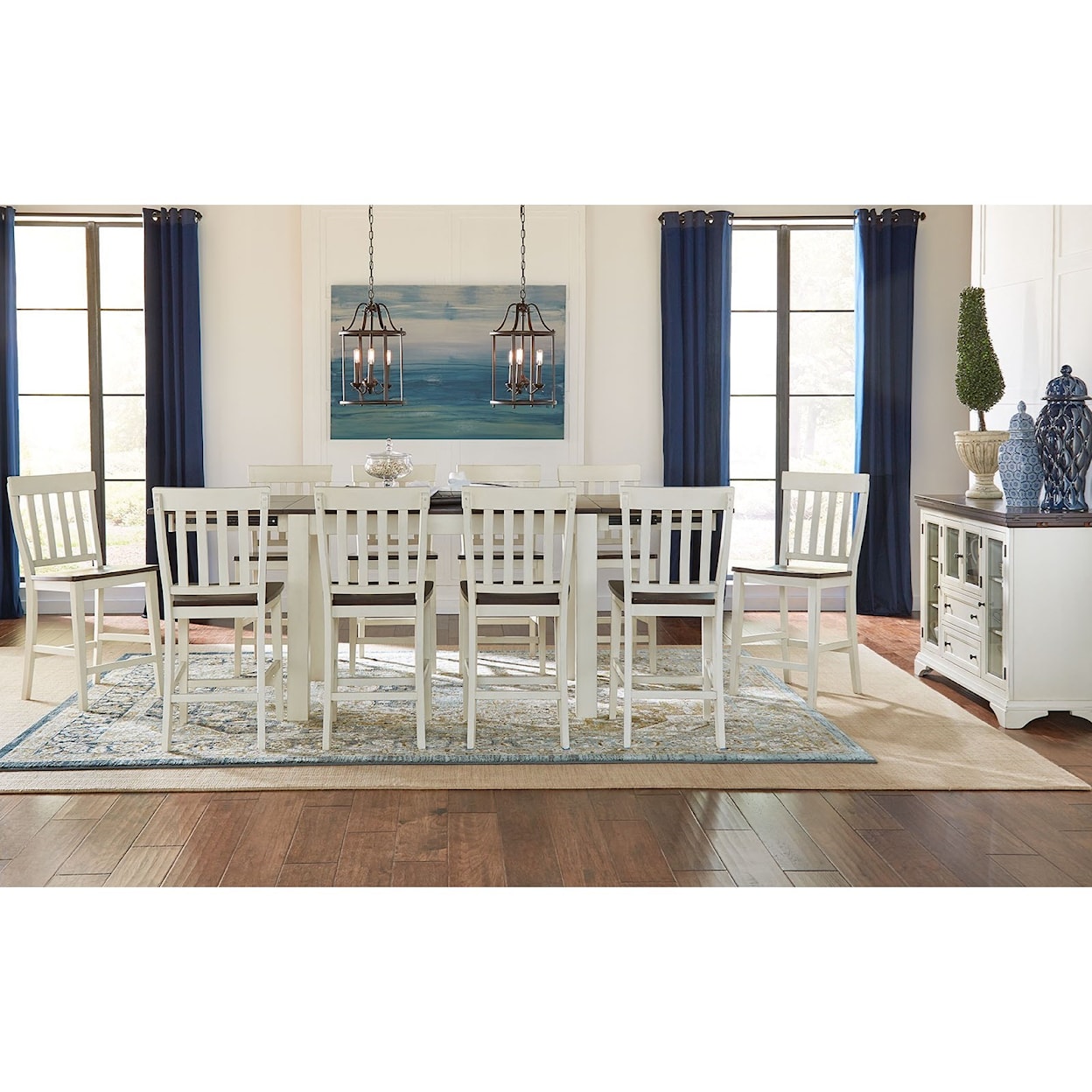 A-A Mariposa Counter Height Dining Room Group