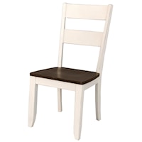 Two Tone Ladder Back Side Chair