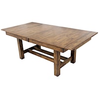 Trestle Table with 3 Butterfly Storage Leaves