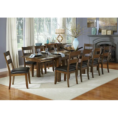 11 Piece Table and Ladderback Chairs Set