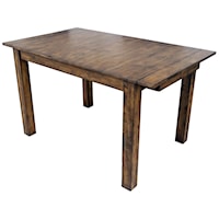 Dining Leg Table with 2 Self Storing Butterfly Leaves