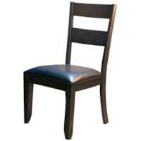 Ladder Back Side Chair with Upholstered Seat