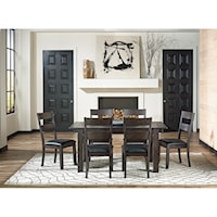 7 Piece Rectangle Table and Ladderback Chairs Set