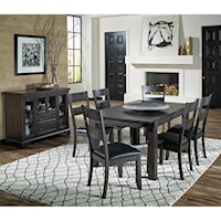 5 Piece Gathering Table Set with Two Leaves