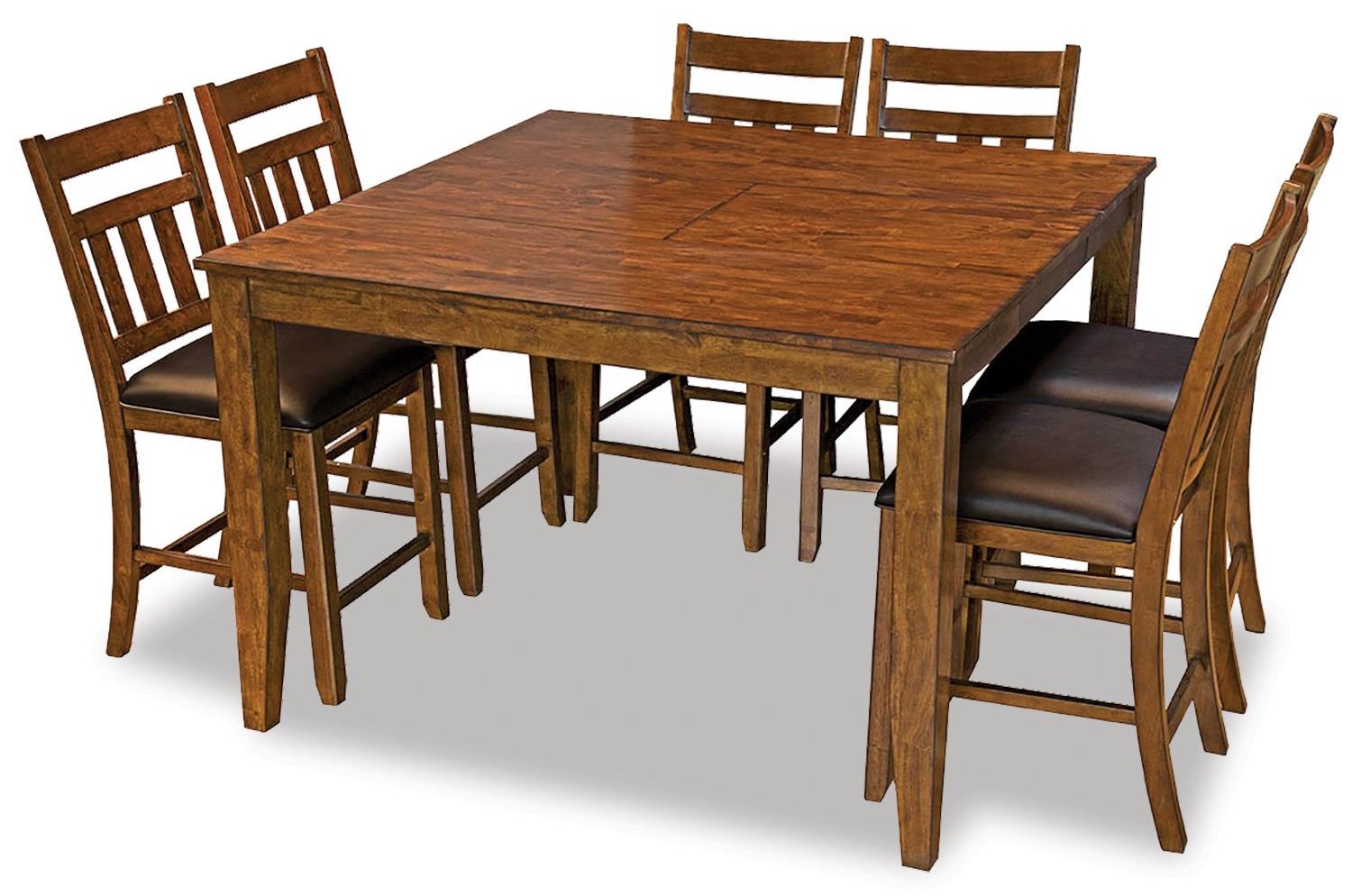 AAmerica Mason Square Butterfly Leaf Gathering Height Table With 4