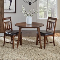 3 Piece Drop Leaf Table and Chair Dining Set