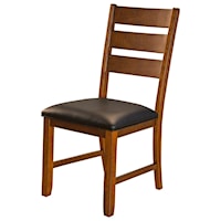 Ladderback Upholstered Seat Side Chair