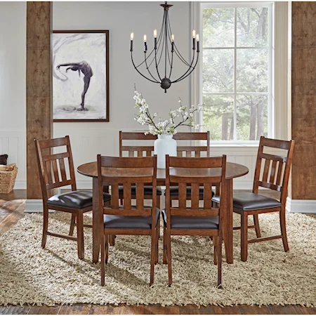 7 Piece Oval Table and Chair Dining Set