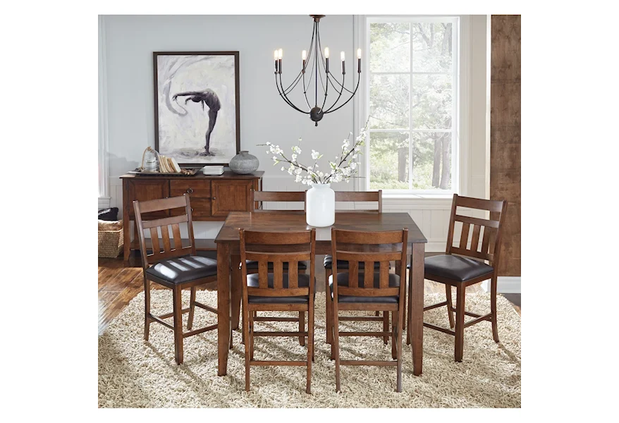 Mason 7 Piece Gathering Height Dining Set by AAmerica at Esprit Decor Home Furnishings