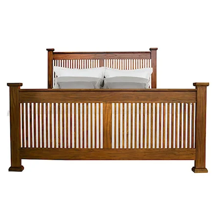 Queen Slat Bed with Posts