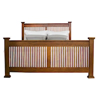 California King Slat Bed with Posts