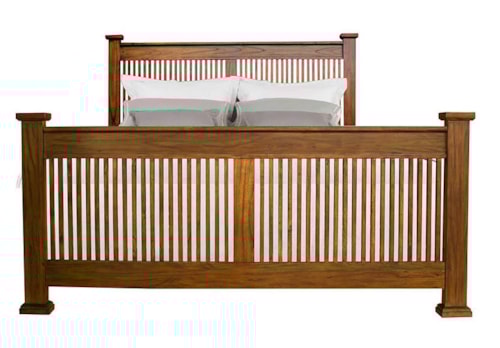 California King Slat Bed with Posts